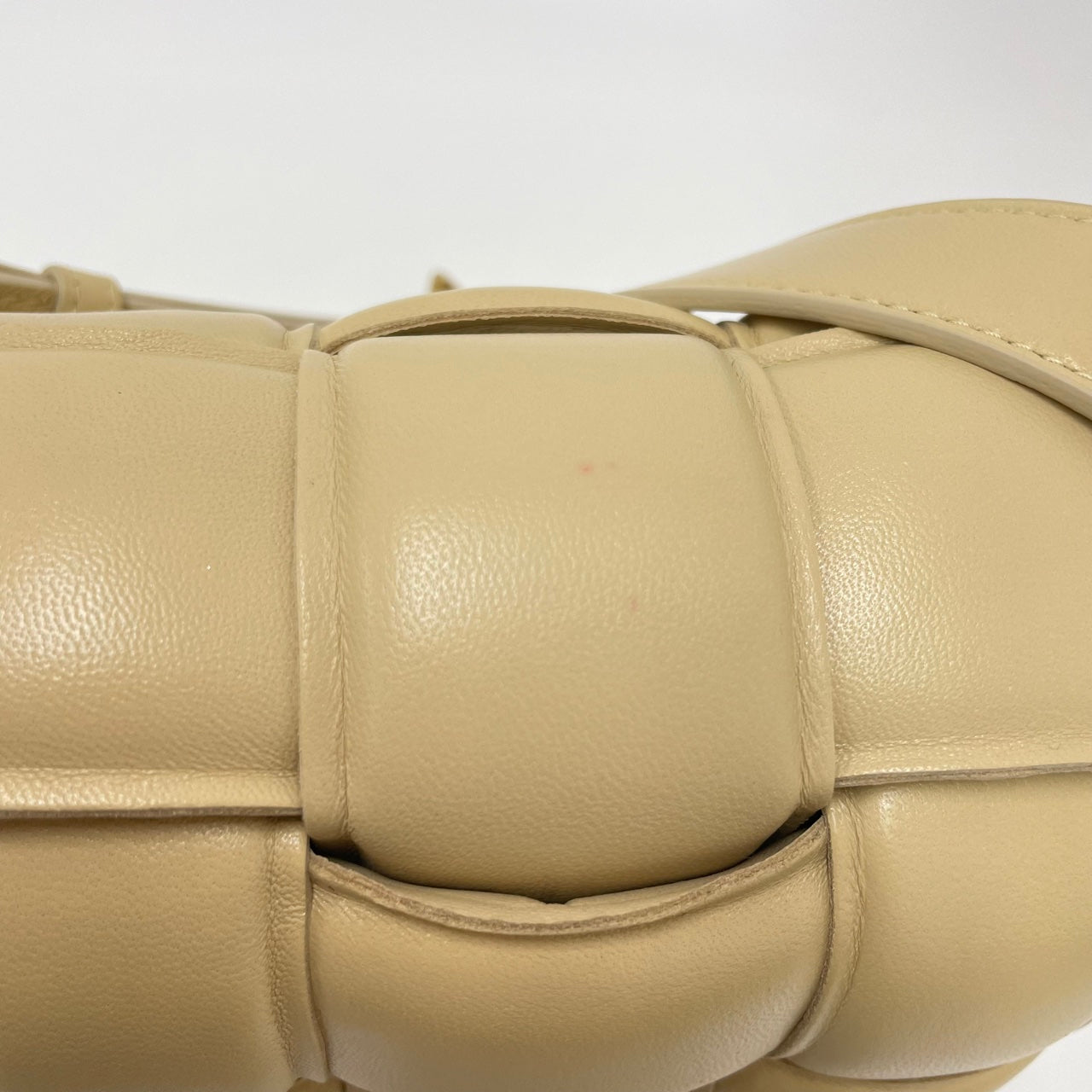 Bottega Veneta Cassette Padded Shoulder Bag Beige