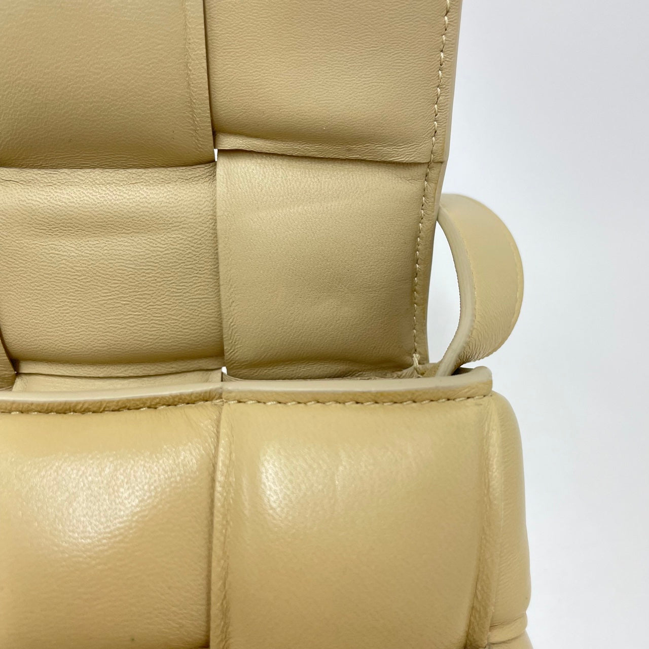 Bottega Veneta Cassette Padded Shoulder Bag Beige