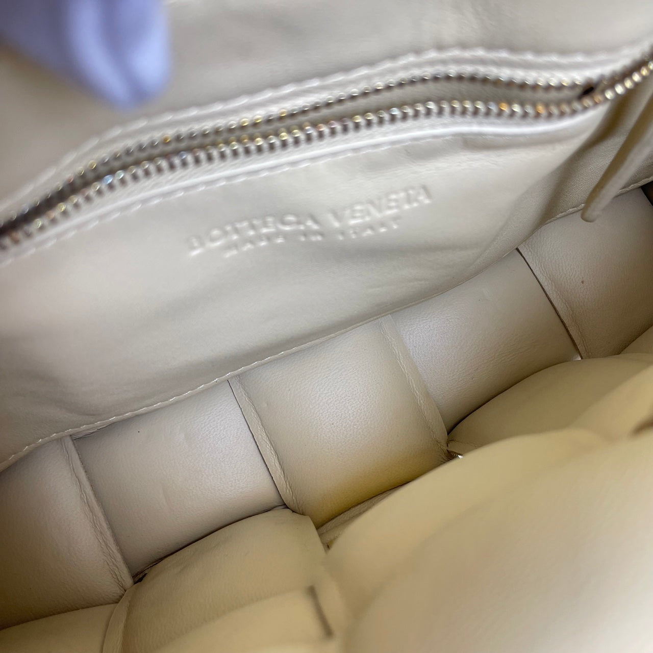 Bottega Veneta Cassette Padded Shoulder Bag Beige