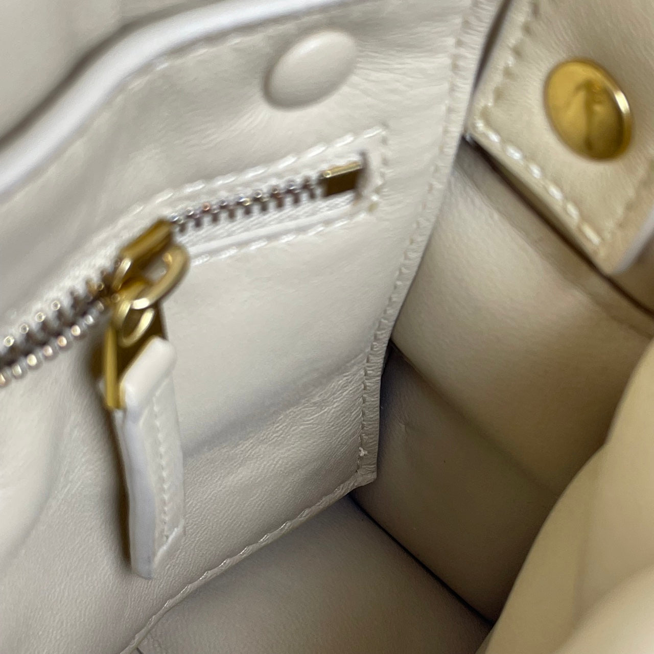 Bottega Veneta Cassette Padded Shoulder Bag Beige